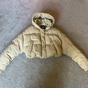 Zara crop Puffer jacket